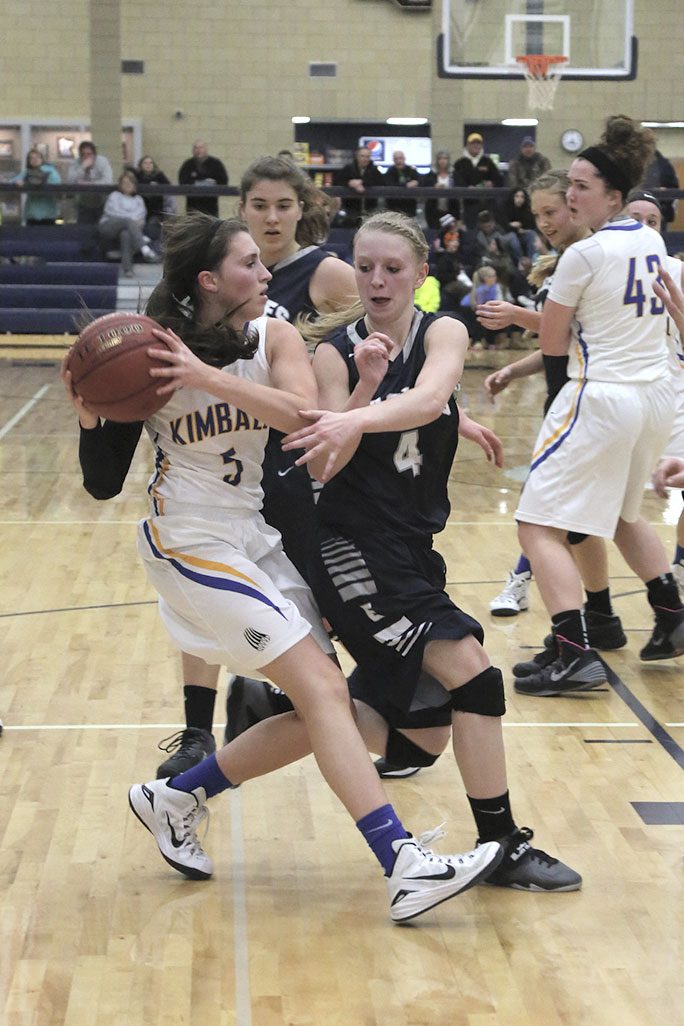 Kimball girls?Äô basketball team loses to Eagles, handles Huskers